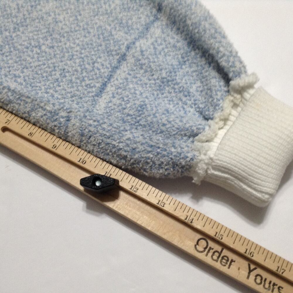 Free People Womens Sweater Blue Large Pullover White Cuff Loose Knit - Picture 10 of 13